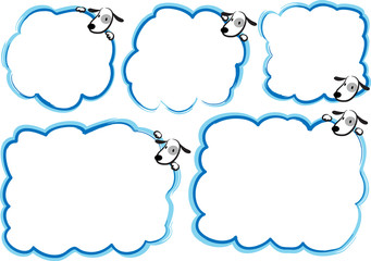 speech bubble card set