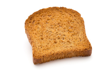 Sliced Toast Bread isolated on white background, top view.