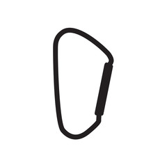 climbing carabiner icon- vector illustration
