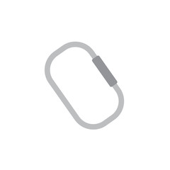 climbing carabiner icon- vector illustration