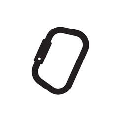 climbing carabiner icon- vector illustration