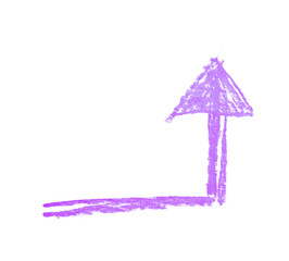 Hand drawn arrow symbol isolated