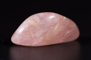 rose quartz over black