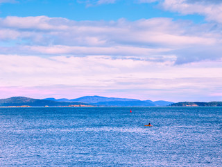 Kayak in the ocean