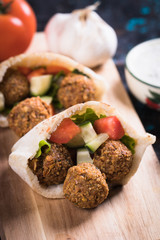 Falafel, fried chickpea balls