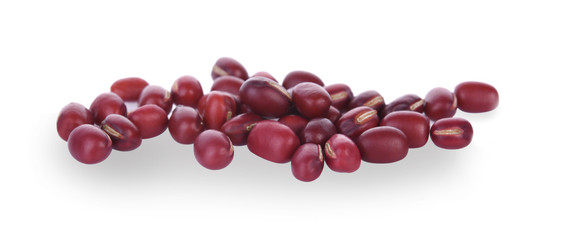 red beans isolated on white  background