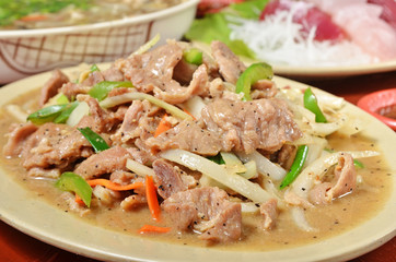 Venison and vegetables stir fried