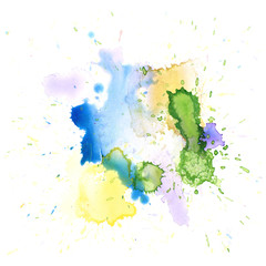 Obraz na płótnie Canvas Watercolor drop stain isolated