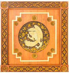 Traditional Thai style wood carving cock of 12 Zodiac