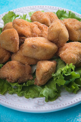 Deep fried chicken nuggets