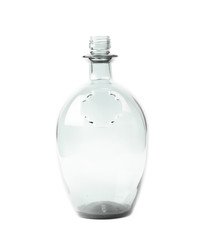 Colored glass bottle isolated