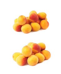 Pile of plums isolated