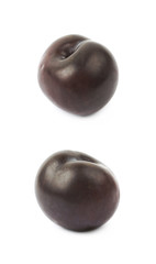 Black plum isolated