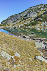 Fototapeta na wymiar Amazing Summer landscape with mountain lake, Rila Mountain, Bulgaria