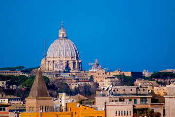 Fototapeta na wymiar Rome over the roofs