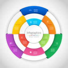 Infographic design elements for your business data with 9 options, parts, steps, timelines or processes. Vector Illustration.