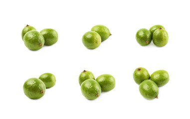 Pile of lime fruits isolated