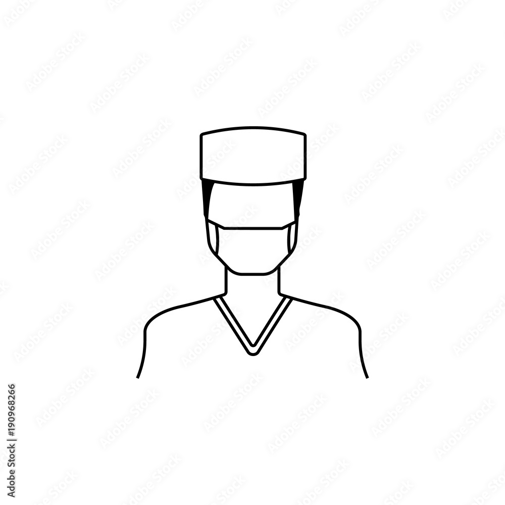 Poster surgeon icon. avatar element of professions for mobile concept and web apps. thin line icon for webs