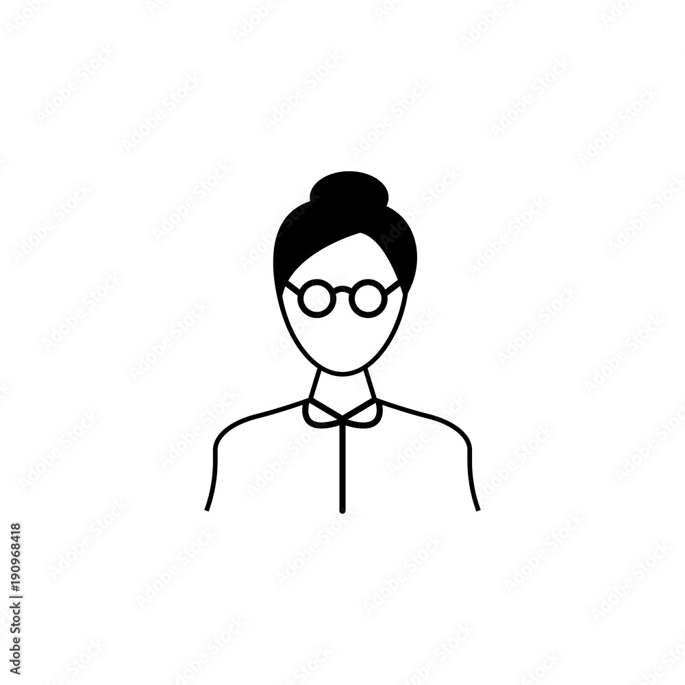 Aufkleber teacher icon. avatar element of professions for mobile concept and web apps. thin line icon for webs