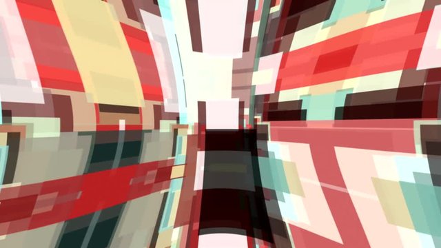 color rectangles move on the screen