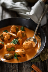 Boulette de Pois chiche au Curry Indien, Plat végétarien