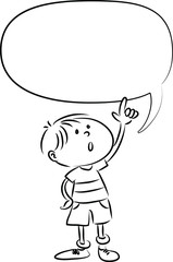 cartoon kids with blank border