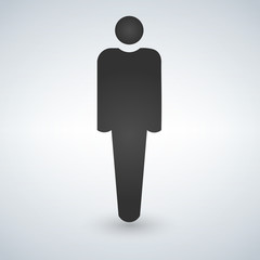 Human vector icon, male vector icon.