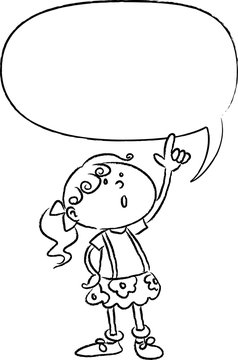 cartoon kids with blank border