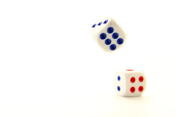 Dice background / Dice are small throwable objects with multiple resting positions, used for generating random number