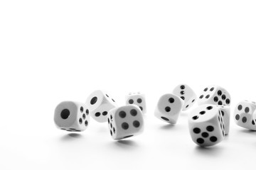 Dice background / Dice are small throwable objects with multiple resting positions, used for...