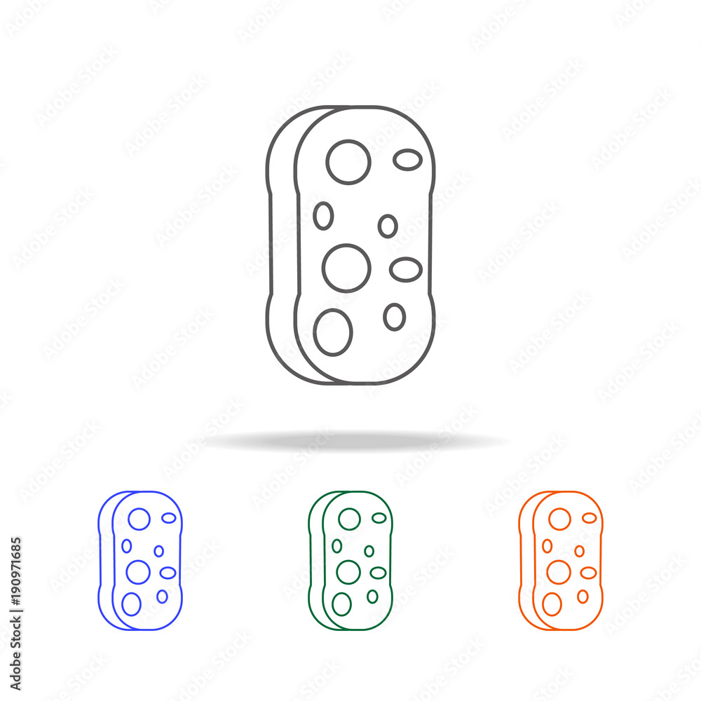 Poster sponge icon.. element multi color female accessories icons for mobile concept and web apps. thin lin
