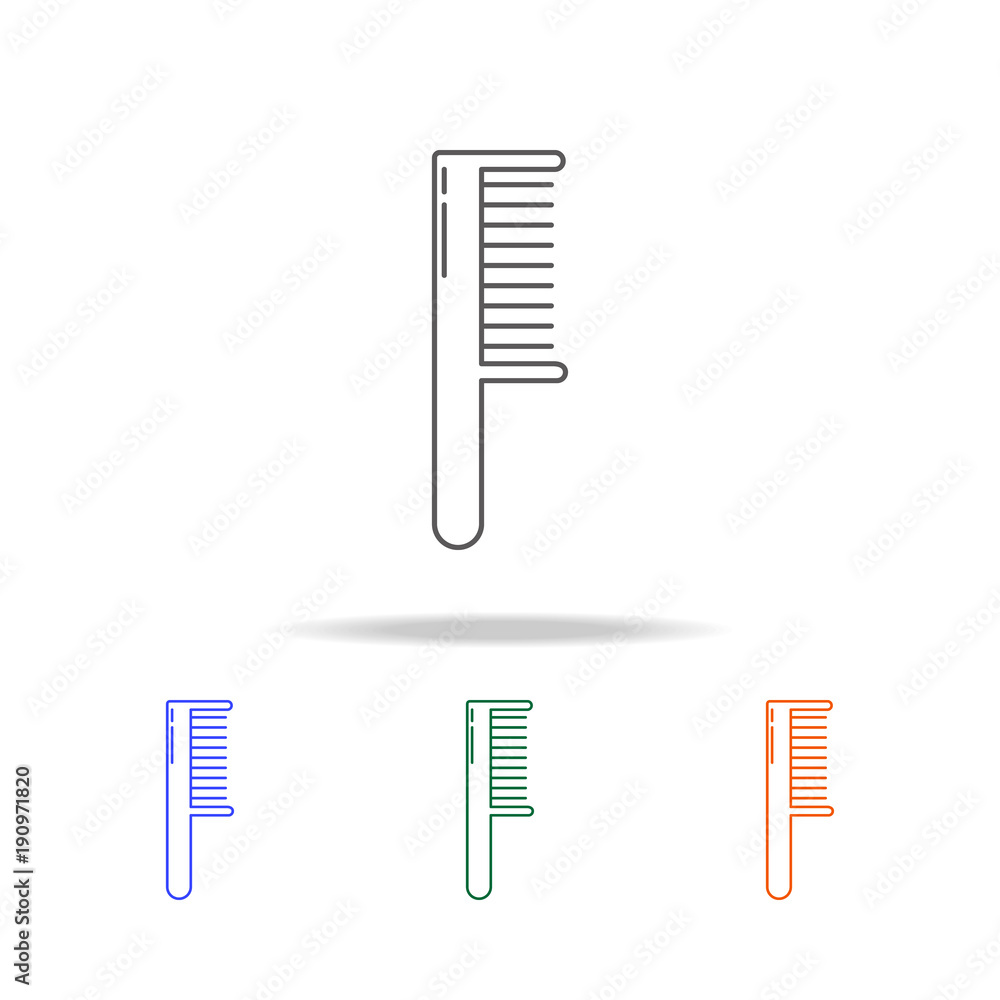 Poster Comb icon. Element multi color female accessories icons for mobile concept and web apps. Thin line  icon for website design and development, app development. Premium icon