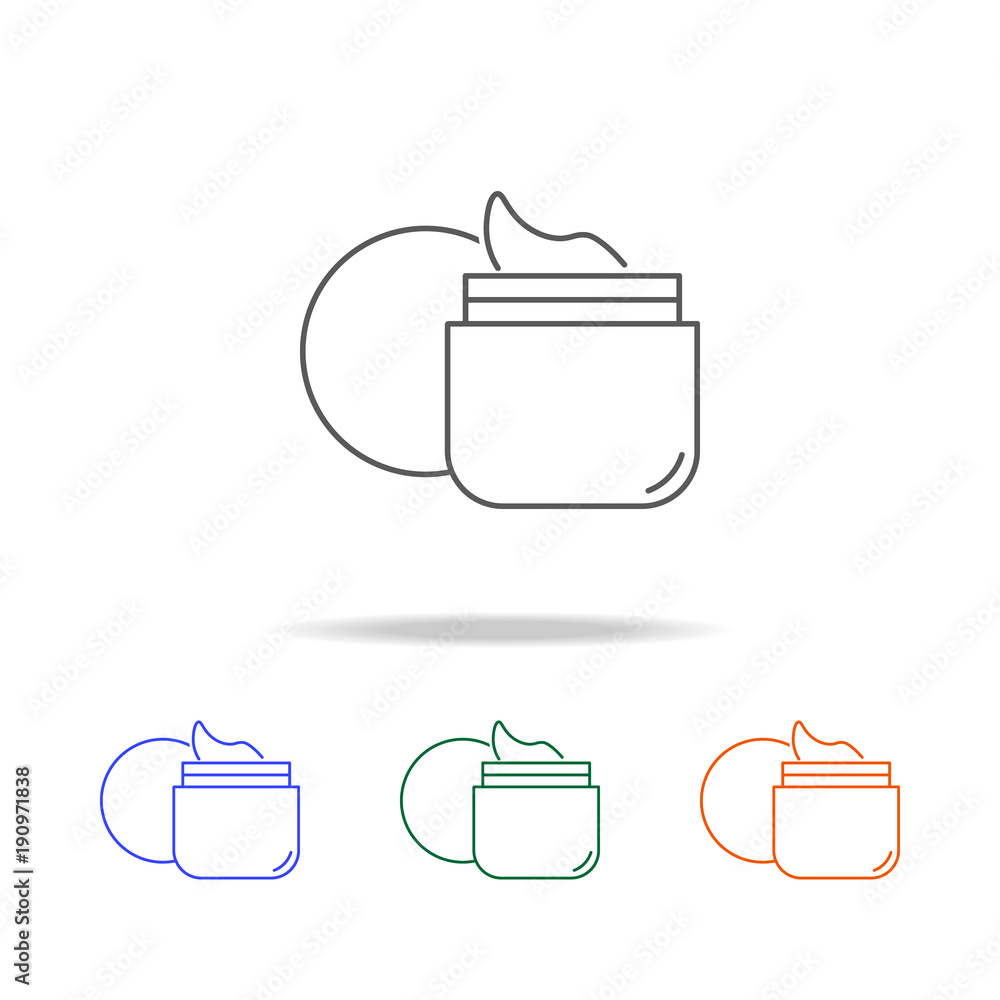 Poster cream icon. element multi color female accessories icons for mobile concept and web apps. thin line 