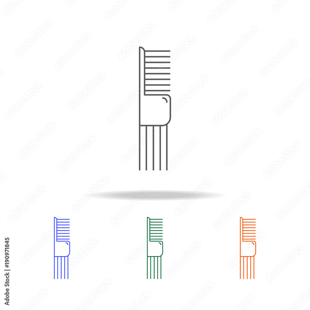 Poster Comb icon. Element multi color female accessories icons for mobile concept and web apps. Thin line  icon for website design and development, app development. Premium icon