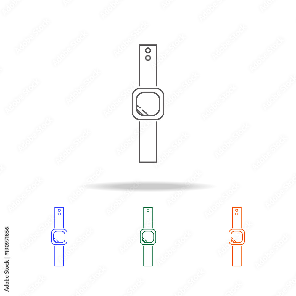 Poster watch icon. element multi color female accessories icons for mobile concept and web apps. thin line 