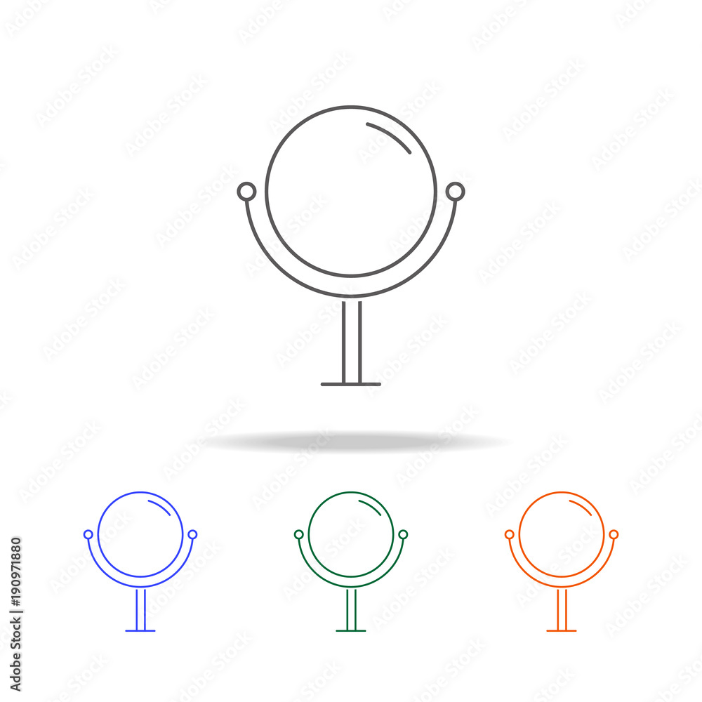 Aufkleber mirror icon. element multi color female accessories icons for mobile concept and web apps. thin line