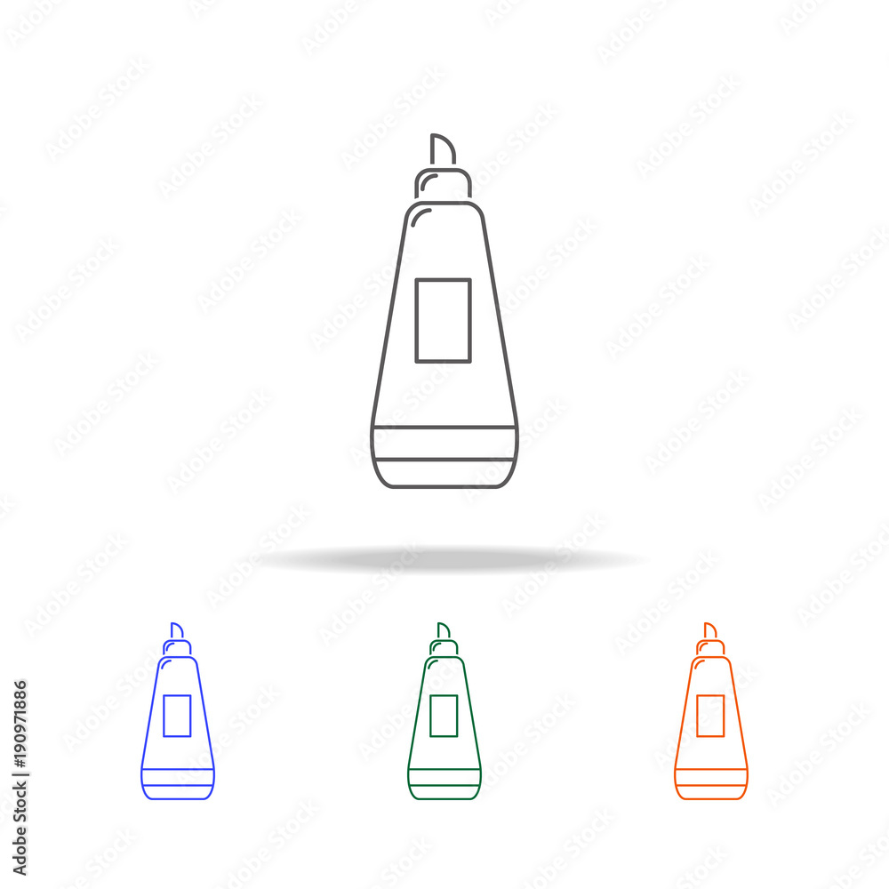 Poster foundation cream icon. element multi color female accessories icons for mobile concept and web. thin