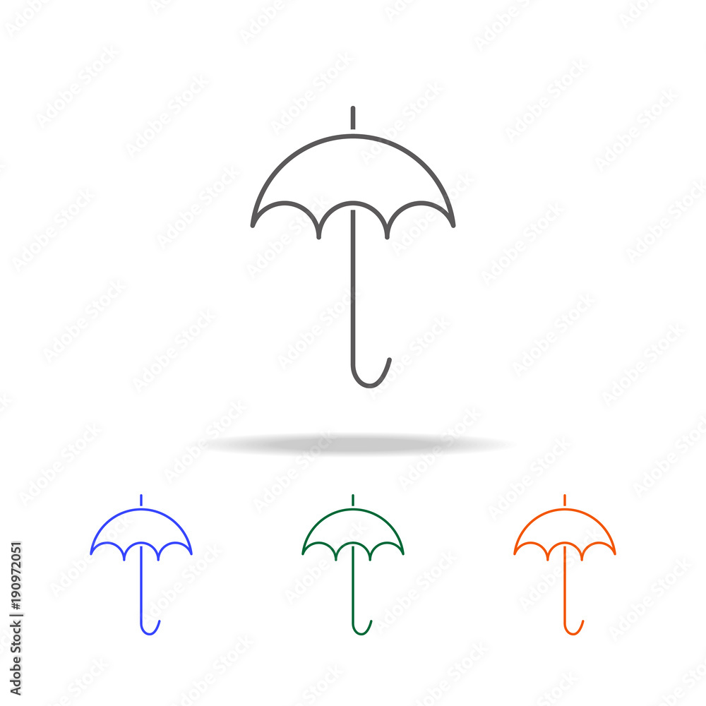 Poster umbrella icon. element multi color female accessories icons for mobile concept and web apps. thin li