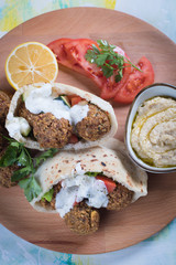Falafel, fried chickpea balls