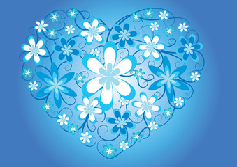 heart shape flower design