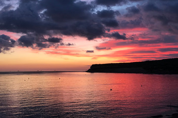 Obraz premium Early Morning Winter Sunrise, St Thomas Bay - Malta