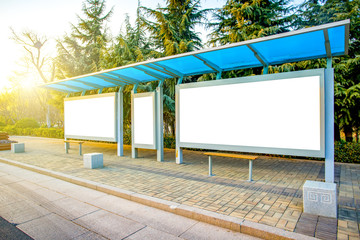 Station sunshade and billboard light box