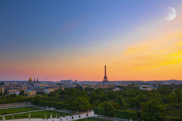 French landscape, eiffel tower, sunsets and romantic places