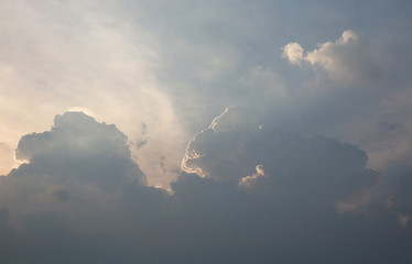 Gray cloud on the sky.