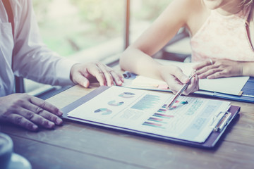 Businessman and team talking and briefing of business plan and strategy