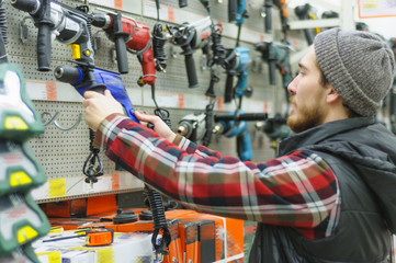 Man in a hardware store