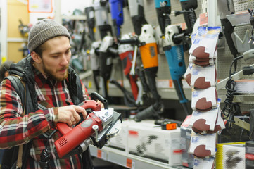 Man in a hardware store