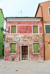 Fototapeta na wymiar old painted house