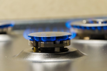 Burning gas burner.
