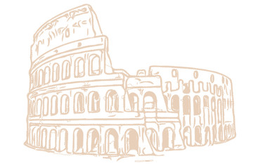 Colosseum building vector illustration